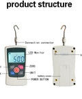 50N Digital Push Pull Force Meter Handheld Tester With Backlit Display 3 Modes For Classroom Lab Use Portable Force Gauge 4 Units Auto Shutdown Great For Teaching And Experiments, front and back view
