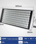 High Power Led Outdoor Floodlight Built Like A Tank Aluminum Housing Weather Shield IP66 Rated Wide Angle Beam For Backyard And Parking Lot Heavy Duty Security Work Light Daylight White 168 Watt dimensions 845mm x 305mm x 80mm