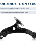 Toyota Front Lower Control Arm With Ball Joint Kit Bolt On For Camry 2002 To 2006 Highlander 2004 To 2007 Solara 2004 To 2008 Lexus ES300 ES330 RX330 RX350 2004 To 2009 Suspension Kit Two Pieces K620333 K620334, front right arm