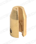 Single unit of 12 Pack Reusable Brass Wheel Spoke Balance Weights Refills For Motorcycles, close-up view