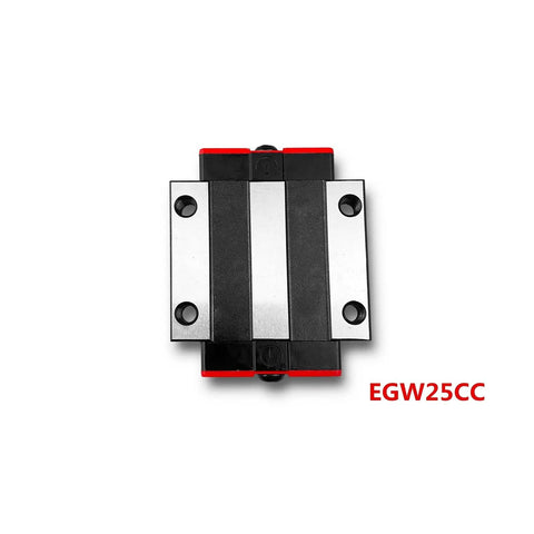 Top view of EGW25CC component of Heavy Duty Square Flange Linear Guide Slider For Precision Motion With EGW25CC And EGH25CA Rail Kit 1 2 Or 3 Piece Set Ultra Smooth Glide For CNC Machines And Automation Projects.