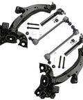 6Pc Front End Suspension Kit For 2007 2012 Acura RDX With Front Lower Control Arms Ball Joint Assembly Front Outer Tie Rod Ends And Front Stabilizer Sway Bar End Links For A Smooth Beefed Up Ride And Ready To Install Replacement Upgrade. Black steel front suspension set