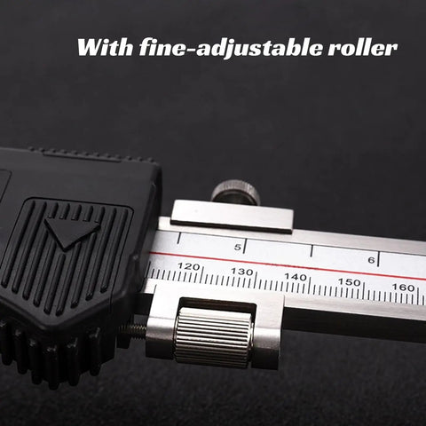 Beefy Heavy Duty Digital Caliper For 0 To 12 Inch 300 mm Stainless Steel Electronic Measuring Tool LCD with fine-adjustable roller