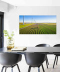 Large 20x40 Canvas Wall Art Sprayer Field With Tulips In Spring Farm Landscape For Living Room Bedroom Kitchen Bathroom And Office Decor Insta Worthy Framed Canvas On Wood Frame