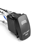 Plug N Play 300W LED Light Bar Wiring Harness Kit With Pulse Power Connector, Relay Fuse, 14 AWG One Lead, 12V On Off Rocker Switch