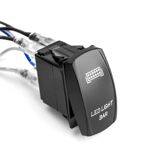 Plug N Play 300W LED Light Bar Wiring Harness Kit With Pulse Power Connector, Relay Fuse, 14 AWG One Lead, 12V On Off Rocker Switch
