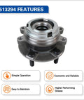 Front Wheel Hub And Bearing Assembly For Nissan Altima 2007 2012 2.5L 4 Cylinder Five Lug With Encoder ABS Replacement