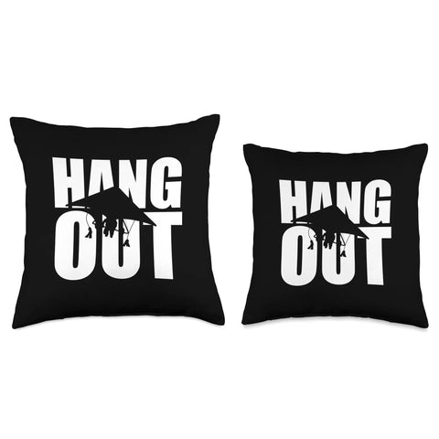 Funny Hang Glider Throw Pillow For Men And Women Hang Gliding Lovers Gift Idea With Double Sided Print On Spun Polyester Fabric Filled With Polyester