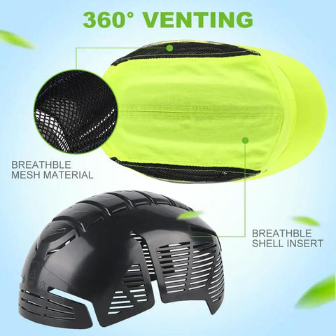 Unisex Lightweight Bump Cap Safety Hat With Reflective Stripes Breathable Baseball Cap Style Hard Hat For Adults ABS Insert