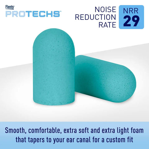 Reusable Sleep Ear Plugs With Travel Case 10 Pairs For Deep Snore-Free Sleep, Noise Blocking NRR 29, Soft Foam, Teal Color