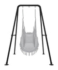 Front view of Beefy Swing Stand For Hammock Chair With Heavy Duty Steel Frame Max Load 330 Lbs Indoor Or Outdoor Use Stand Only