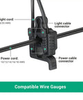 Six Pack Low Voltage Wire Connectors For Landscape Lighting Waterproof Connectors For Path Lights And Spotlights Compatible With 10 12 14 16 18 Gauge Cables UL Listed Easy Six Light Connection In One Set showing wire gauge compatibility with light and power cables