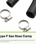 Heavy Duty Heater Core Bypass Hose Handles Heat Tight With Clamps Controls Cooling Crossover For Quick Warm Up On Ls1 Lsx Ls2 Ls3 Lq4 Lq9 V8 Blocks Fits Oem 551699 Stainless steel hose clamps with black rubber hoses.