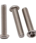 Top Shelf 50 Pack Of 10 32 By 3 4 Inch Hex Socket Button Head Cap Screws Built From Heavy Duty 304 Stainless Steel in a group of three.