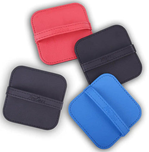 4 Pack Elastic Strap Screen Cleaning Pads With Soft Cloth Wipes For All Screens Including iPad iPhone MacBook Tablet Laptop TV Camera Color Mixed Super Handy For Travel And Everyday Use in red, black, and blue colors