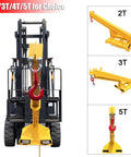 Heavy Hitter 4 Ton Telescopic Forklift Jib Boom Attachment With 8800 Lb Lift Capacity and extendable truss arm for yard work.