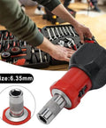 Heavy Duty Compact Quarter Inch Hex Ratchet Screwdriver With Quick Forward Reverse Switch And Slick Pocket Friendly Design, 6.35mm chuck.
