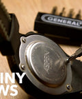Cordless Electric Screwdriver With Quick Change Chuck And Six Bits used for watch repair, showing precision fastening capabilities.