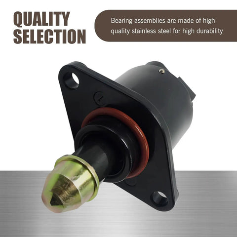 Idle Speed Control Valve For Throttle Stepper Motor, 4 Pin Adjustable Airflow Idle Air Control Valve, Easy Install, Black