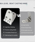 Marine Grade Stainless Steel Boat Hatch Hinge Set Heavy Duty Tough As Nails Four Inch By 1.5 Inch Hinges With Screws For Cabinets Doors And Boats Corrosion Resistant Four Pack, high mirror polishing.
