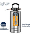 Portable RV Water Softener 16,000 Grain With Stainless Steel Tank Built Tough And Garden Hose Quick Connects For RVs