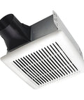 Energy Star 80 CFM Bathroom Exhaust Fan with Roomside Installation, Quiet 1.5 Sones, White Finish, shown from side angle