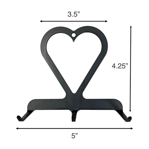 Heart-shaped holder for Three Tool Garden Bundle With Holder Lightweight 3 Piece Garden Set Including Hand Trowel Right Hand Cape Cod Weeder And Cultivator