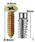 6/8mm Expansion Pipe Hollow Wall Anchors Kit With Self Tapping Metal Screws, 200Pcs Set For Cement Board And Drywall, drill-ready fasteners with screw and anchor shown with size labels