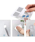 Application of 20 Piece Self Adhesive Fiberglass Screen Repair Patch Kit For Window Screens Doors Tents And RV Mesh With Clear Tape
