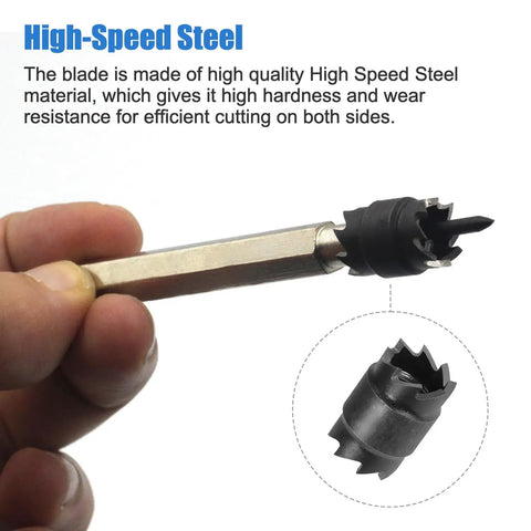 Spot Weld Cutter Set Three Eighth Inch Hole Cutter For Sheet Metal And Auto Body Repair, high speed steel cutting blade close-up