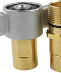 1 Inch NPT Wet Line Wing Nut Heavy Duty Hydraulic Quick Disconnect Coupler Set For Live Bed Dump Trailer Systems With Brass Body