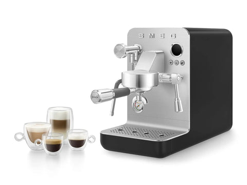 Next Level Semi Pro Espresso Machine Featuring 15 Bar Pump Pressure And Triple Thermoblock Heating For Rock Solid Temp Control And Strong Steam Wand Pulling Real Deal Barista Shots Daily In Glossy Black with coffee cups