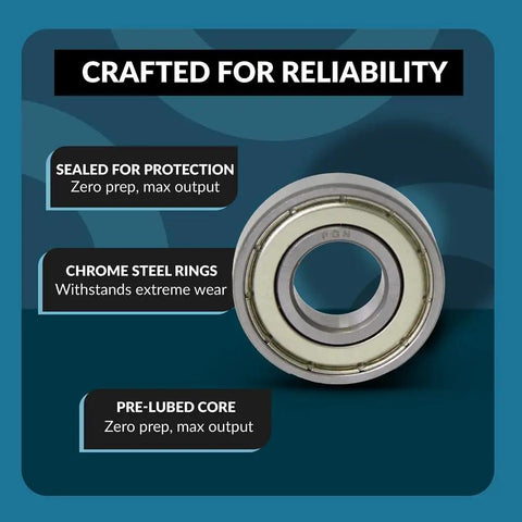 6201 ZZ Bearing Pack Ten Built Tough Chrome Steel Sealed Ball Bearings 12x32x10mm With Metal Shield High RPM for durability