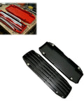 Rock Solid Magnetic Reciprocating Saw Blade Storage Case Keeps Tools Locked Tight Portable Organizer Box Fits Blades Up To 250mm opened showing internal layout.