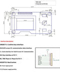 OLED Display Rotary Encoder Module With I2C Protocol For Parameter Tuning In Embedded Systems And Prototyping Handy OLED Encoders Combo For Lab Gear IoT Projects And Portable Devices, dimensions and pinout