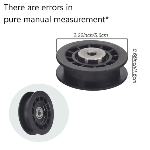 Detailed view of Heavy Duty Idler Pulley Replacement Kit 587973001 For Husqvarna HU675AWD HU725AWD with measurements