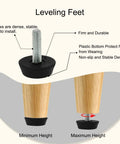 Adjustable Leveling Feet For Furniture With M6 Thread 20mm Length And 25mm Base Diameter Floor Protectors illustration