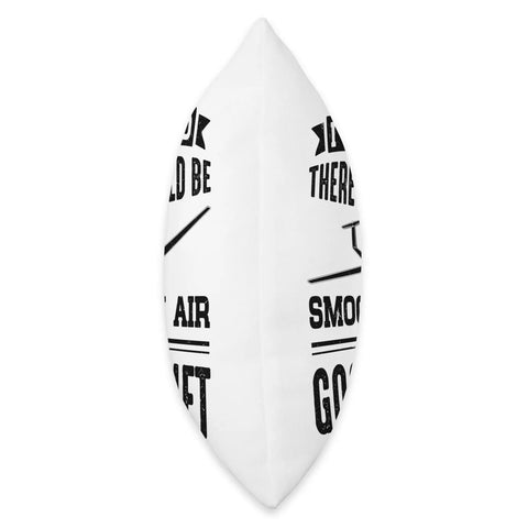 Side view of Glider Pilot Throw Pillow For Sailplane Lovers And Aviation Enthusiasts Soaring Thermals Theme Cushion showing text design.