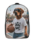 Cool Dog With Sunglasses Backpack For Men And Women Durable 600D Polyester Bookbag Lightweight 17 Inch Laptop Daypack