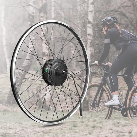 Front Hub Electric Bike Conversion Kit 48V 500W For 26 Inch And 700C Wheels With LCD Display Four Riding Modes Easy Install