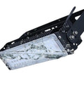 Built Tough Outdoor Flood Light With IP65 Rain Shield Housing And Rich 3000K Warm White Tone showing rugged black housing with clear lens.