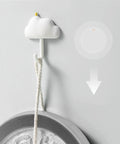 3 Pc Wall Mounted Hooks Set Grey Creative Home Storage Solution For Keys Towels And Sundries Sleek Kitchen Bathroom Organizer Rack with cloud design.