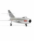 MiG-15 Micro EDF RC Plane With 4CH 2.4GHz Gyro Stabilized Jet on white background, detachable landing gear visible