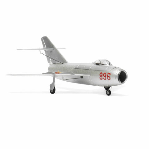MiG-15 Micro EDF RC Plane With 4CH 2.4GHz Gyro Stabilized Jet on white background, detachable landing gear visible
