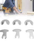 Carbide Oscillating Saw Blades Set, 6 Piece Segment Blades for Concrete, Grout, Tile, and Masonry with electrophoretic coating.
