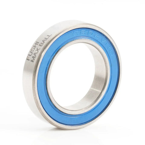 15x24x5mm Chrome Steel Cartridge Bearings With Grease Seal Blue Beefed-Up Full Ball 6802LLU For Hubs And Pivots Pack Of 4 Sealed Bearings High Load Capacity Rugged Durability, blue-sealed chrome steel bearing