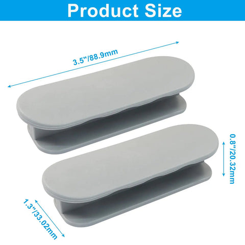 2 Pack Self Adhesive Pull Handles Gray For Cabinets Drawers And Doors Tool Free Installation No Drill Required Easy Sticky Mount Durable Grab Handles For Quick Access And Easy Pull In Any Room. Gray handle size 3.5 x 0.8 in