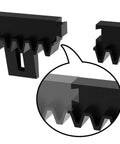 Heavy Duty Reinforced Nylon Gear Rack Kit Built Tough For Sliding Gate Openers 4 Piece Pack With Mounting Hardware Weatherproof And Quiet Operation 13.12 Feet Total Length close-up