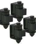 Weldable Gate Hinges For Heavy Metal Gates Using Silicon Alloy Steel Dual Sealed High Temp Bearings Rust Resistant Finish Supports 1250 Lbs, showing four durable hinges.