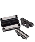 Heavy Duty Fourth And Fifth Axis Selfcentering Bench Vise With Pneumatic Workholding Design For Cnc Machining Shop Projects components viewed from above.
